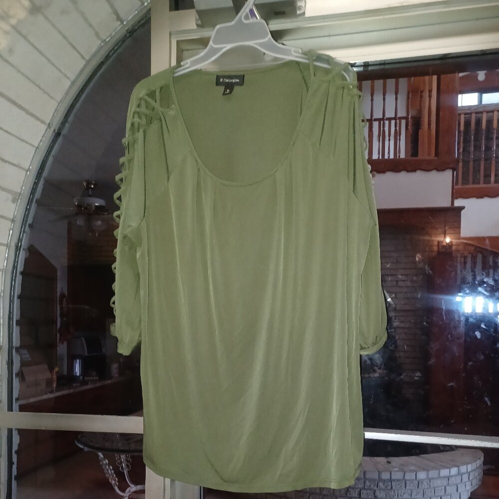 G Collection Women's Top SZ 3X Olive Green